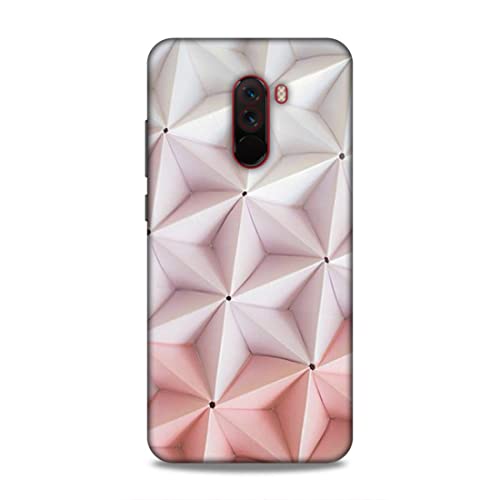 Image of Printed Mobile Back Hard Case Cover for Xiaomi Poco F1 | Pink Stars, Multi Stars Black dot -2180