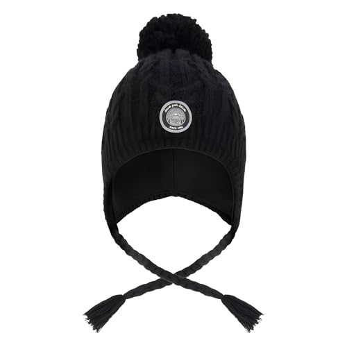 Deux par Deux Winter Peruvian Knit Hat with Pompom (Lined)