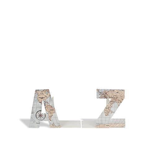 Suporte Aparador De Livro Dvd Cds - AZ Mapa Mundi Vintage