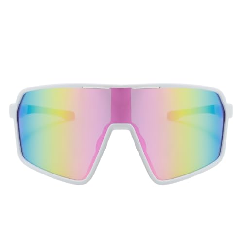 LJCZKA Sports Sunglasses for Women Men Oversized Square Frame Eyewear for Cycling Running Driving with UV400 Protection - Image 2