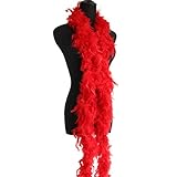 Breite Verwendung: Diese Federboas sind perfekt für Tanzaufführungen, Feiertagsdekoration, Hochzeiten, Mardi Gras Feiern, Weihnachtsfeiern, Silvesterpartys, Halloween Parteien, Herstellung von Katzenspielzeug, Federkränzen, etc,.
