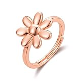 Philip Jones Rose Gold Plated Adjustable Daisy Ring