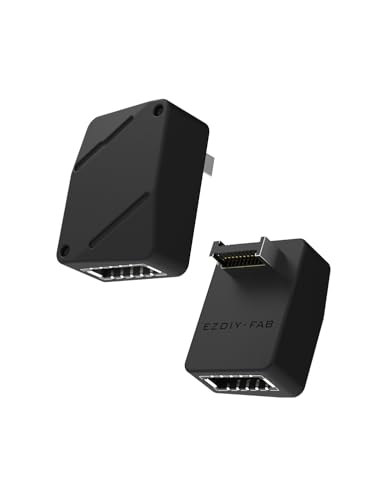 EZDIY-FAB USB 3.2 Gen 2 Type-E 90 Degree Adapter, USB-C Header, Black-RVS