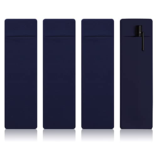 4 Stück Stifthalter für Notebook, Klebe Federmäppchen Hülse, Bleistift Halter Sticker, Stick On Stifttasche für Notebook, Planer Cover