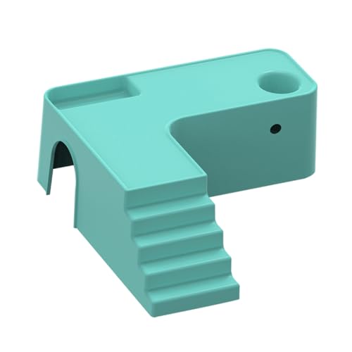 Levemolo Safe Hamster Climbing Platform with Food Bowl Realistic Reptile Cave Decorative Accessory for Small Animals in Cages for Turtles Lizards and More