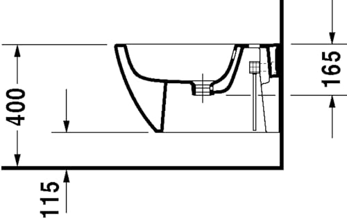 Duravit Happy D.2 Wall-Mounted Bidet White thumbnail 6