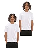 ✅ T-SHIRTS UNISEXES POUR L’ÉCOLE ET L’ÉDUCATION PHYSIQUE – LOT DE 2 : T-shirts unis à col rond pour garçons, filles, hommes et femmes – parfaits pour les uniformes scolaires, les kits d’éducation physique, les entraînements sportifs ou le port décontracté. Multipack économique et essentiel au quotidien.