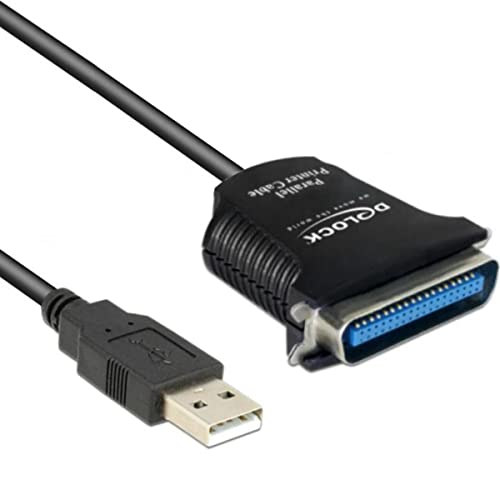 DeLOCK USB to Printer cable 0.8m, IEEE1284, USB-A, Negro