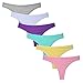 Nightaste Women’s G-String Panties Pack of 5 Cotton Thongs Underwear with Color Stripes