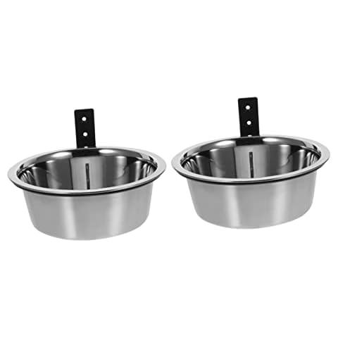 POPETPOP Stainless Steel Wall Mounted Dog Bowl Cover