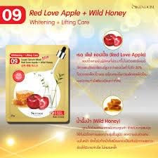 New !! SkinDom Super Serum Mask Red Love Apple + Wild Honey 25 g. Whitening +Lifting Care