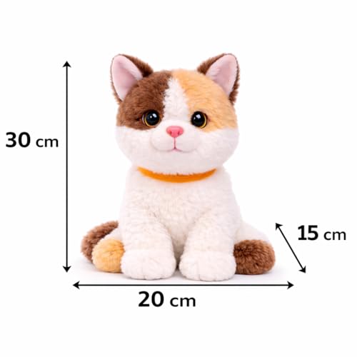 Image of Webby Plush Adorable Calico Cat Soft Toy | Birthday Gift for Girls, Wife, Girlfriend, Boyfriend, Husband | Valentine Gift | Stuffed Animal Toy for Kids and Adults