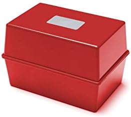 Deflecto Value Size 6 x 4 Index Card Box - Blue, CP011YTBLU