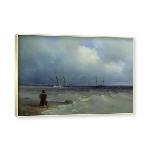 Tableau decoration murale salon moderne : style marin avec la toile Coast 4 d'Ivan Aivazovsky