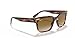 Ray-Ban Men's RB2190 Jeffrey Square Sunglasses, Striped Havana/Clear Gradient Brown, 53 mm
