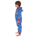Onesie Paw Patrol dla chłopców | Onesie z postacią Chase'a dla dzieci | Polarowe piżamy dla chłopców | Niebieski 128