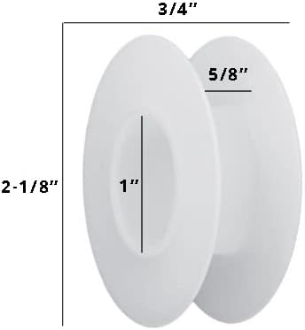 JewelrySupply Plastic Wire Spools and Chain Spools, Empty Plastic Wire Spools Bobbins Craft Spools for Embroidery Thread, Yarn, Ribbon, Crafts and Sewing (Pack of 100)