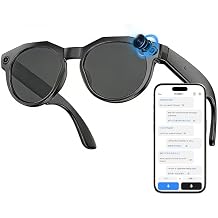AI Smart Glasses with 8MP Camera, AI Translation & Voice Assistant, GPT Object Recognition,Bluetooth Audio & Call, WiFi PhotoTransfer IP65 Waterproof 290mAh Long Battery for Travel Sports Outdoor