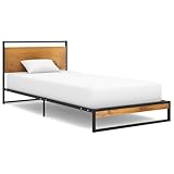 vidaXL Estructura de Cama Casa Hogar Dormitorio Habitación Robusta Duradera Muebles Mobiliario Cómodo Individual de Metal 90x200 cm