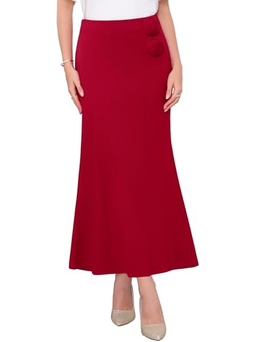 Women's Formal Long Skirt Cocktail High Waist Bodycon Fishtail Maxi Skirts