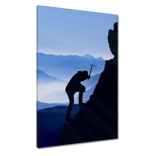 Tableau alpinisme haute définition 80x120 cm | Toile imprimée d'art pour intérieur chic