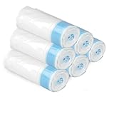 Ligebul Cat Litter Box Liners,120 Packs Drawstring Cat Litter Box Bags Jumbo Cat Litter Liners Cat Liners for Self-Cleaning Litter Box,5.5 Gallons,26.5'x15.7'