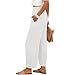 Maternity Lounge Pants Womens Linen Palazoo Pants Summer Beach Vacation Bottoms Wide Leg Spring Business Casual Outfits for Women Fashion