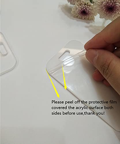 10pcs Acrylic Rectangle Luggage Tags - Keychain Blanks, Reserve Seating Tag (White)2