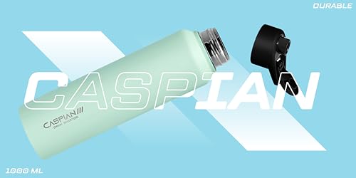 Image of CASPIAN / / / Hike Stainless Steel Customize Sipper Water Bottle (CUS-Light Green 1 Litre, Set of 1)| Leak Proof Thunder for Fridge Home Office Travel School Kids Boys Girls Adults Sports Gym Yoga