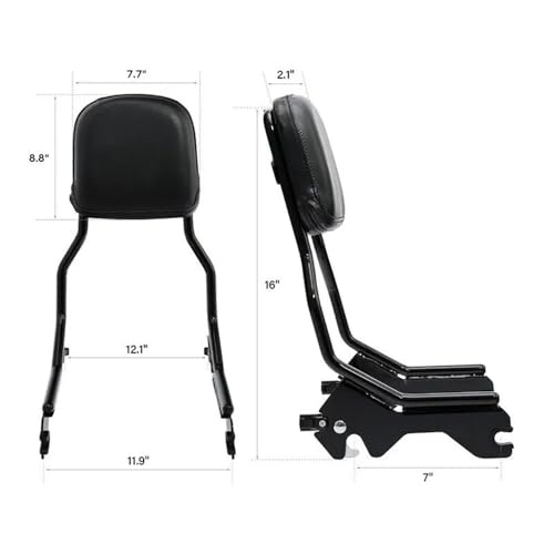 Coussin dossier arrière moto pour FXRST selle passager cruiser 18-24 - 2