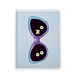 Cuaderno de tapa blanda con patrón de gafas de sol con ilustración coloreada