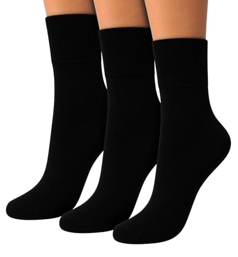 Winterlace Womens Premium Soft Crew Socks, 3 Pairs Bamboo Rayon Viscose Thin Trouser Dress Socks Bulk Pack