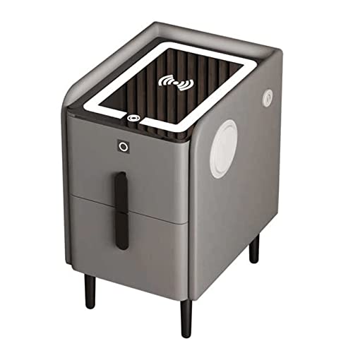 Table Bedside Smart Nightstand Wireless Charging Bedside Table Large Capacity Drawer Bedroom Bedside Cabinet for Living Room Bedside Dresser Easy to Assemble