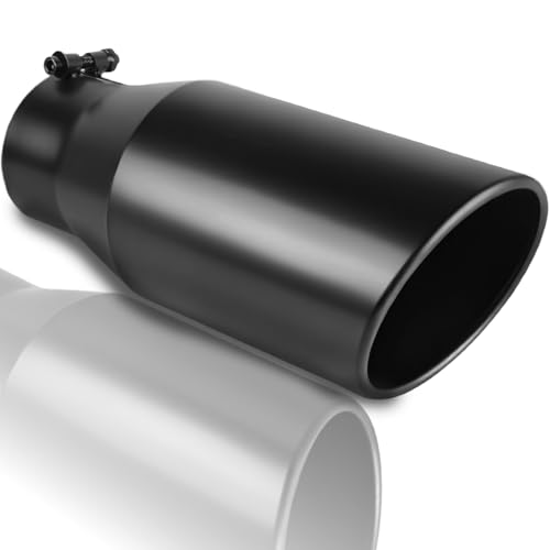 Image of 3 inch Inlet Exhaust tip, 3 inch Inlet 5 inch Outlet 12 inch Length Stainless Steel