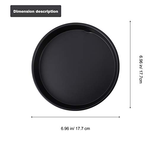 Cabilock 1 Set Air Fryer Pan Metal Pizza Pan Baking Pan Cake Barrel Baking Pans For Pressure Cooker Oven Cake Tray Non Stick Cake Bakeware Kitchen Gadgets (Black 7Inch) #TOP7