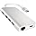 Satechi USB C Hub Multiport Adapter, USB C Docking Station with 4K HDMI, 60W USBC PD Charging, 3 USB-A, Ethernet, Micro/SD Card Readers, for MacBook Air/Pro M5/M4, Windows - Silver