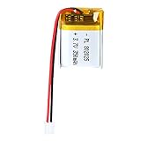 YTKavq 3.7V 350mAh Battery 802025 Lithium Polymer Ion Rechargeable Li-ion Li-Po Battery with 2P PH 2.0mm Pitch Connector