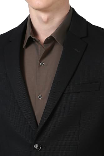 Image of Peter England Textured Knit Single-Breasted Blazers