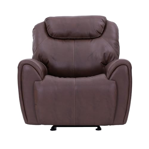 Image of Royaloak Muar Malaysian Leatherette Single Seater Recliner with Rocker | High Backrest | Flared Armrest | Pocket Springs for Extra Comfort | Manual Recliner | Heavy Duty Metal Support