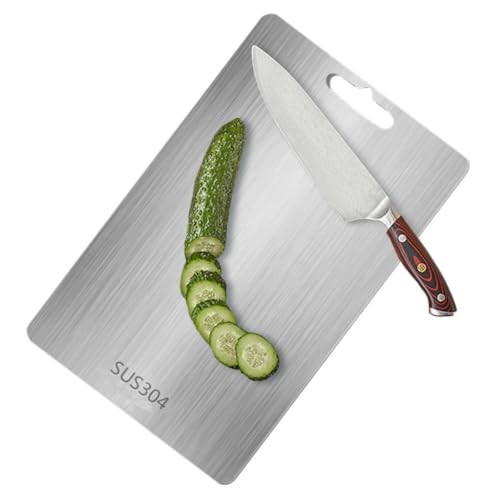 Planche à découper en acier inoxydable titane 46x30 cm durable - 2