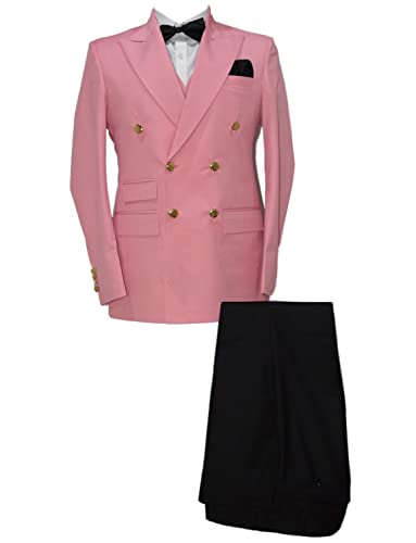 Costume Veste à Double Boutonnage Homme Style Vintage avec Pantalon Chic assorti pour Grand Banquet