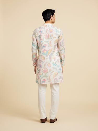 Image of DIWAS BY MANYAVAR Men's Cotton Blend Floral Printed Kurta (1pc)