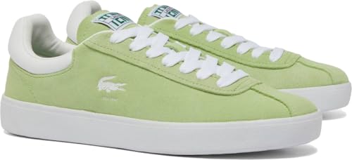 Lacoste Women's Baseshot Sneaker, Light Green/White, 8