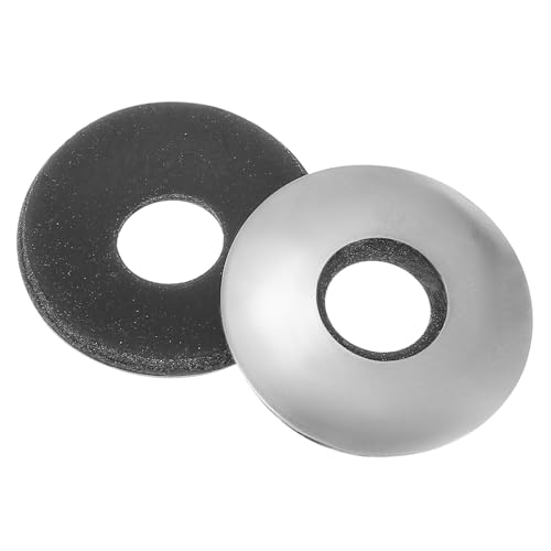 Image of sourcing map Sealing Neoprene Rubber Washers, 9x25x2.5mm EPDM Bonded Sealing Washers 304 Stainless Steel Rubber Backed Gasket for Screws Silver, Pack of 50
