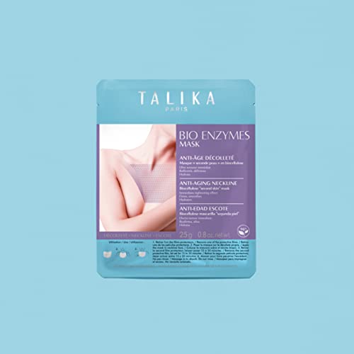 Talika Bio Enzymes Mask Décolleté, Lifting Biocellulose Neckline Mask, Smoothing Sheet Mask for the Décolleté - Image 2