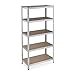 Produktbild Relaxdays Schwerlastregal verzinkt, Traglast 875kg, 180x90x45 cm, 5 Böden, zum Stecken, Stahl, Lagerregal Keller, Silber, Holzwerkstoff, 180 x 90 x 45 cm