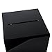 Clear-Ad - SBA-888 - Acrylic Ballot Box with Lock - Plastic Container for Donation Voting, Charity, Survey, Raffle, Contest, Suggestions, Tips, Comments (8x8x8 Black)