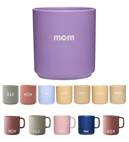Design Letters Lieblingsbecher Lila MOM Tasse | Muttertag Geschenk | Geschenke für Mama, Geburtstagsgeschenk für Mamma | Mama Tasse | Kaffeebecher Porzellan | Kaffeetassen Mutter Geschenk