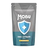 Zinc 100mg 120 Tablets Max Strength | Immune Function, Fertility & Healthy Bones, Vision, Hair, Nails and Skin | Zinc Citrate Supplement | Vegan UK Made | GMP Approved | MOBU