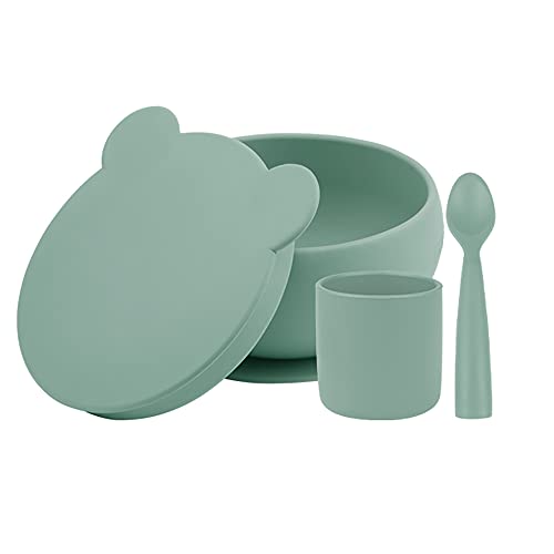 Minikoioi Blw Set I - Verde Fiume 101070058 Set Per L'alimentazione In Silicone